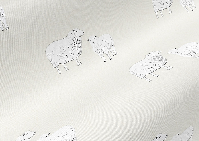 Little Lambs, Cosy Cream - Roller Blind - Image 4